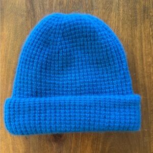 White + Warren Waffle Knit Beanie- Azure Blue